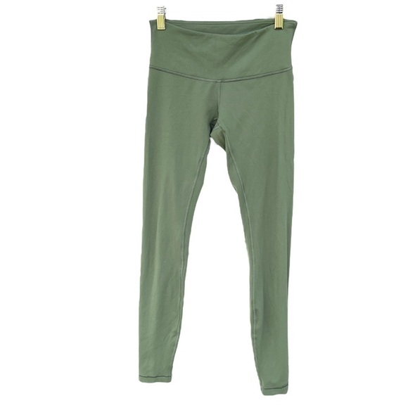 Lululemon Wunder Under Low-Rise Full Length Tight W5AW2S Barracks Green Sz 4 GUC - Picture 2 of 10